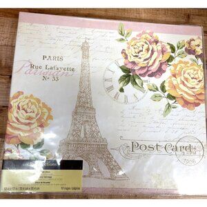 NIP Recollections 12 x 12 Scrapbook Paris, Floral, Postcard Theme